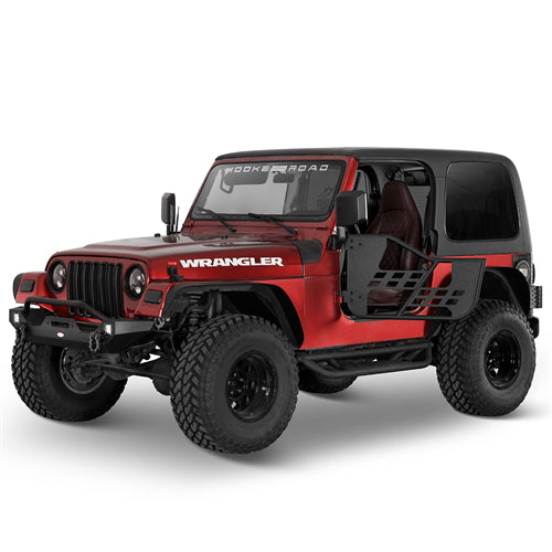 Rock Crawler Tubular Door Guards For 1997-2006 Jeep Wrangler TJ - Ultralisk4x4