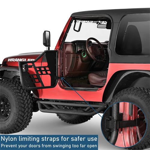 Rock Crawler Tubular Door Guards For 1997-2006 Jeep Wrangler TJ - Ultralisk4x4
