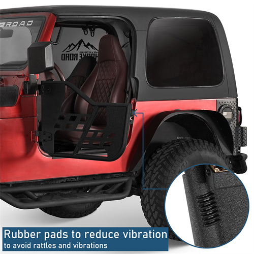 Rock Crawler Tubular Door Guards For 1997-2006 Jeep Wrangler TJ - Ultralisk4x4