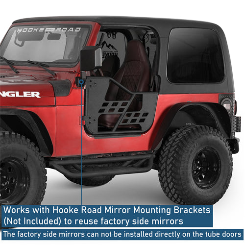 Rock Crawler Tubular Door Guards For 1997-2006 Jeep Wrangler TJ - Ultralisk4x4
