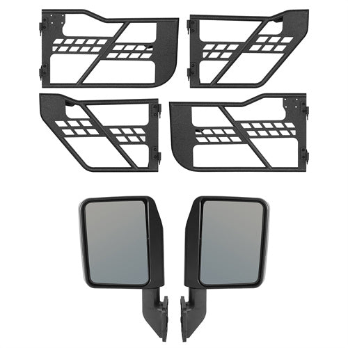 Tubular Doors & Side Mirrors & Door Storage(18-25 Jeep Wrangler JL & Jeep Gladiator JT) - ultralisk4x4