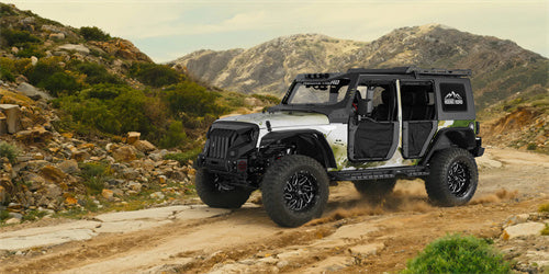 Tube Half Front & Rear Doors w/ Black shade skins For 2007-2018 Jeep Wrangler JK 4 Doors - Ultralisk4x4