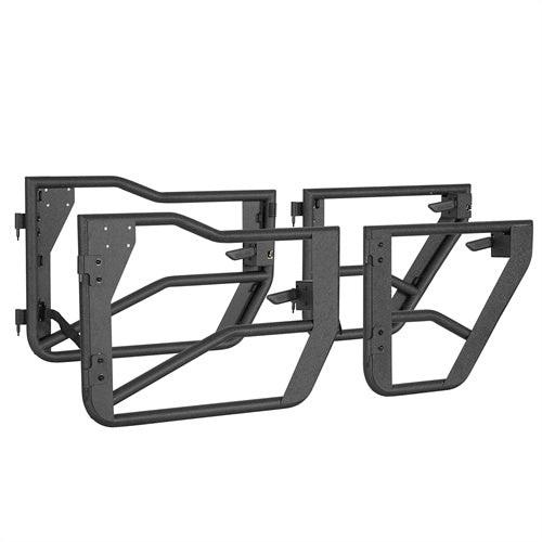 Tube Half Front & Rear Doors w/ Black shade skins For 2007-2018 Jeep Wrangler JK 4 Doors - Ultralisk4x4