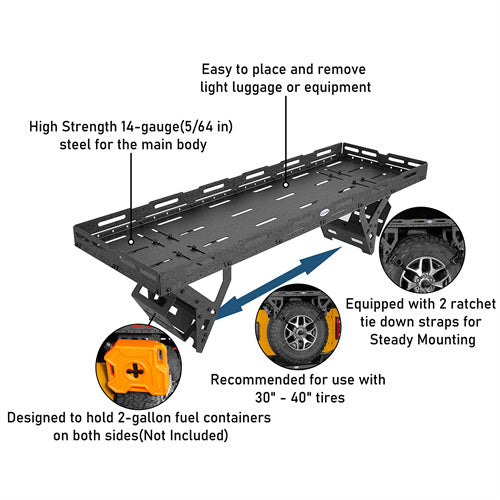 Universal Carrier Storage basket Fits for 30" to 40" Tire - Ultralisk 4x4