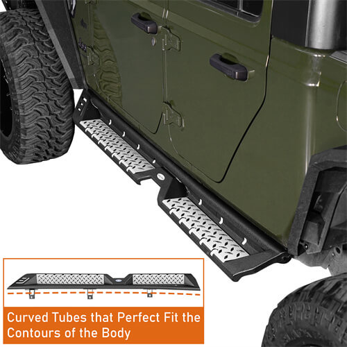 Jeep Gladiator Side Steps Wheel To Wheel Running Boards Pickup Truck Parts - Ultralisk 4x4 ul7017 11