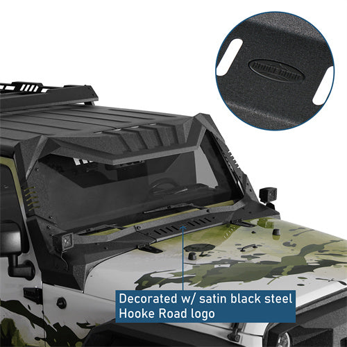 Off-Road Madmax Windshield Frame Cover Visor/Cowl Combination For 2007-2018 Jeep Wrangler JK - Ultralisk4x4-u2108-6
