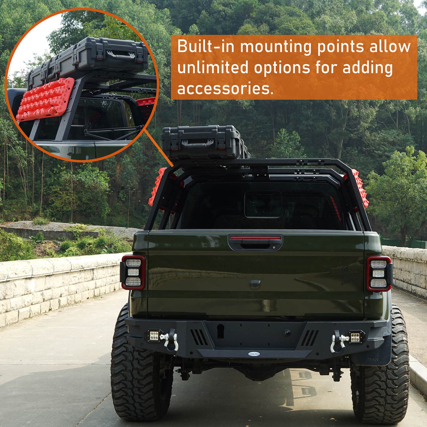 Jeep Gladiator JT & Tacoma 18.8" High Overland Bed Rack  - Ultralisk 4x4