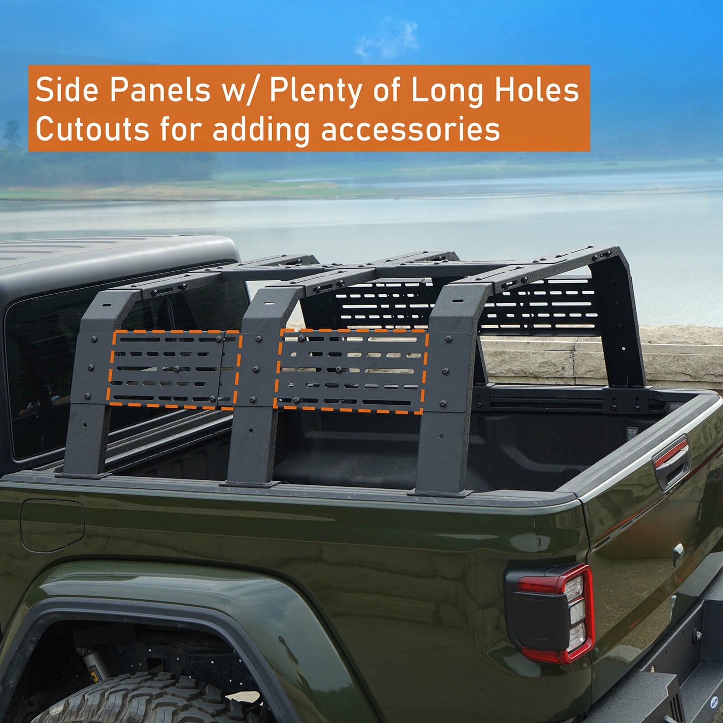 Jeep Gladiator JT & Tacoma 18.8" High Overland Bed Rack  - Ultralisk 4x4