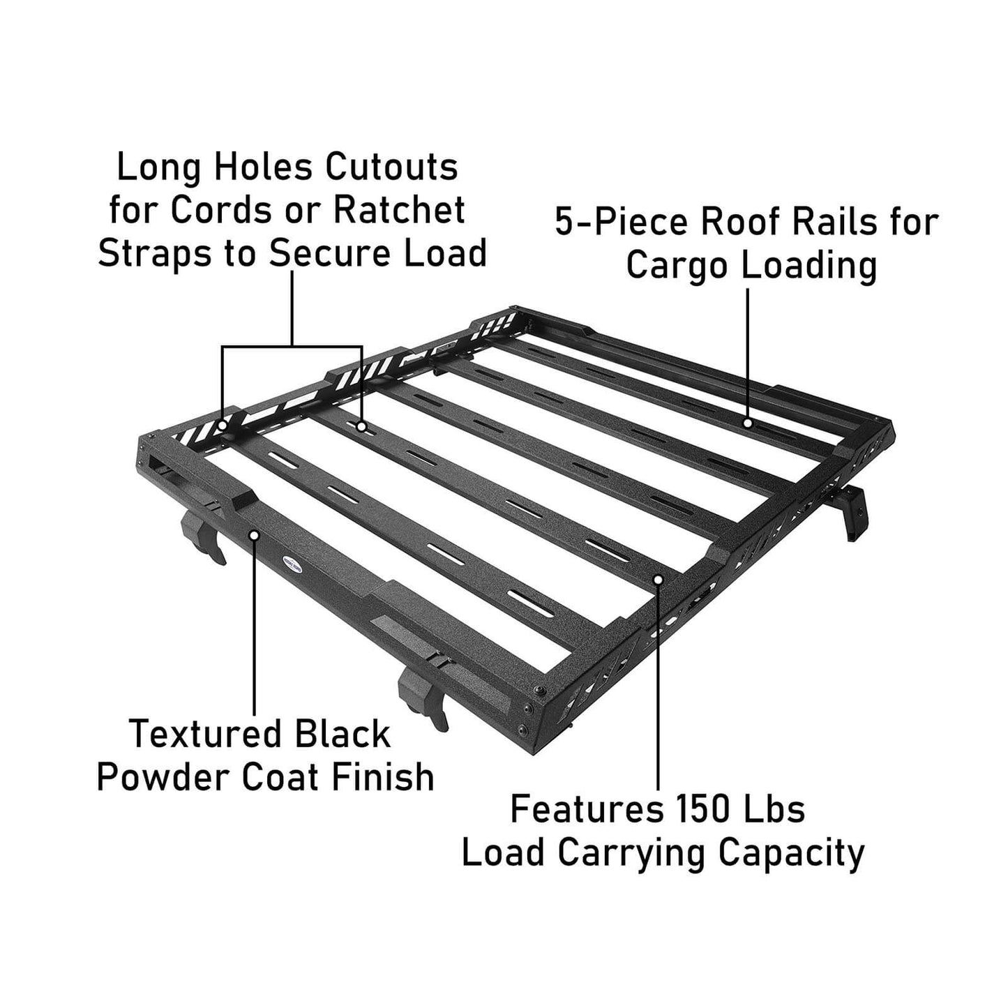 Roof Top Rack For 2007-2018 Jeep Wrangler JK 4-Door - ultralisk4x4