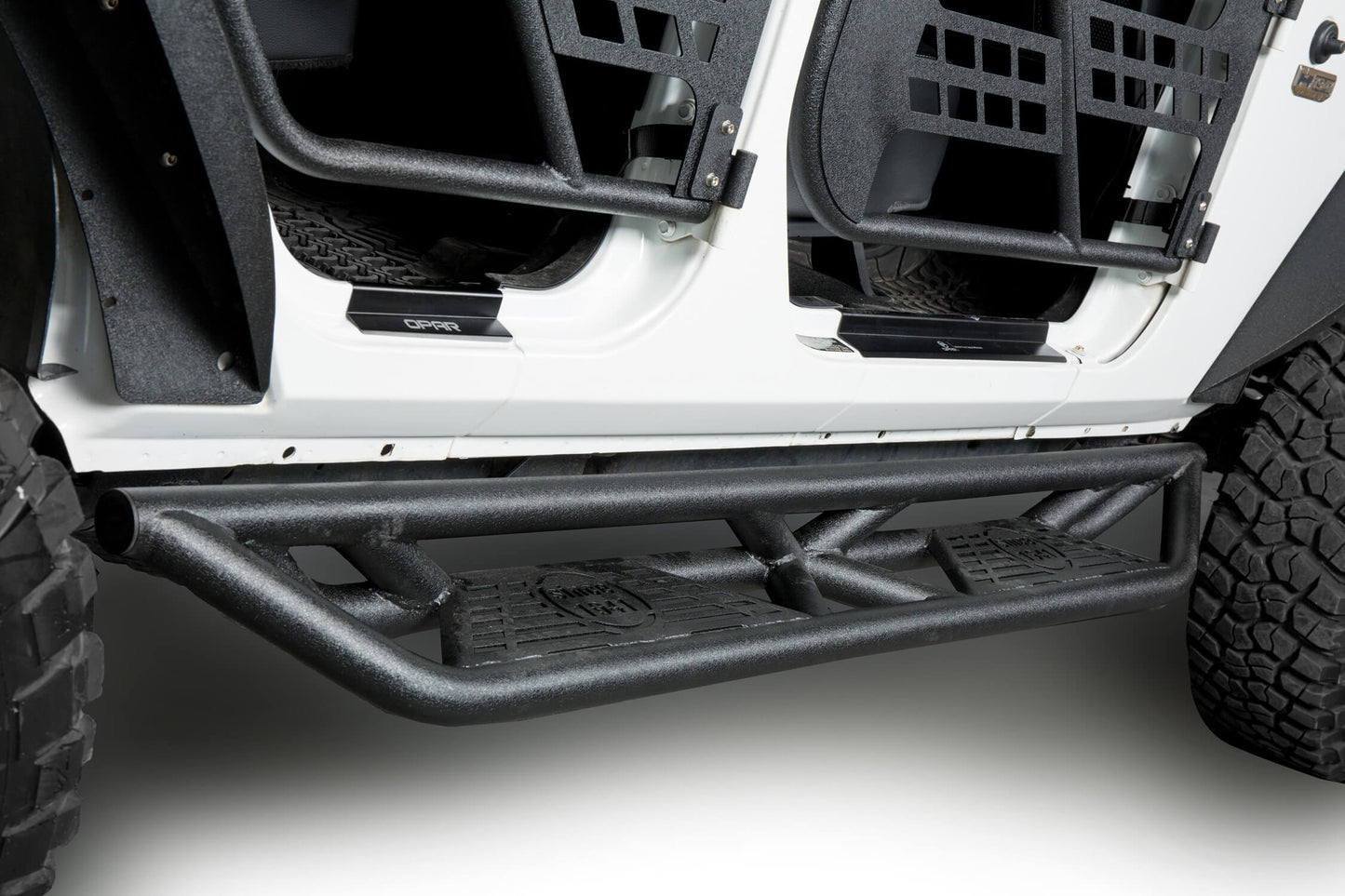 jeep Jk Side Steps 4 Door Running Boards Nerf Bars Rock Rails with Steps Rock Sliders for Jeep Wrangler JK 2007-2018 BXG031 ultralisk4x4 5