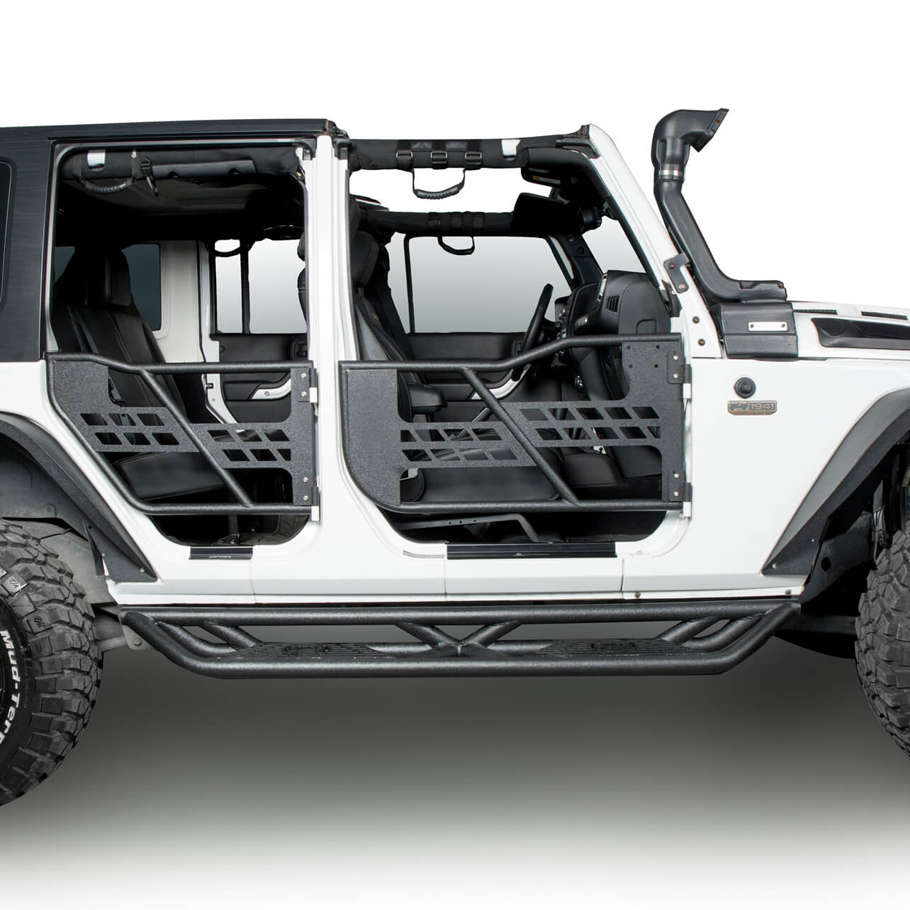 jeep Jk Side Steps 4 Door Running Boards Nerf Bars Rock Rails with Steps Rock Sliders for Jeep Wrangler JK 2007-2018 BXG031 ultralisk4x4 4