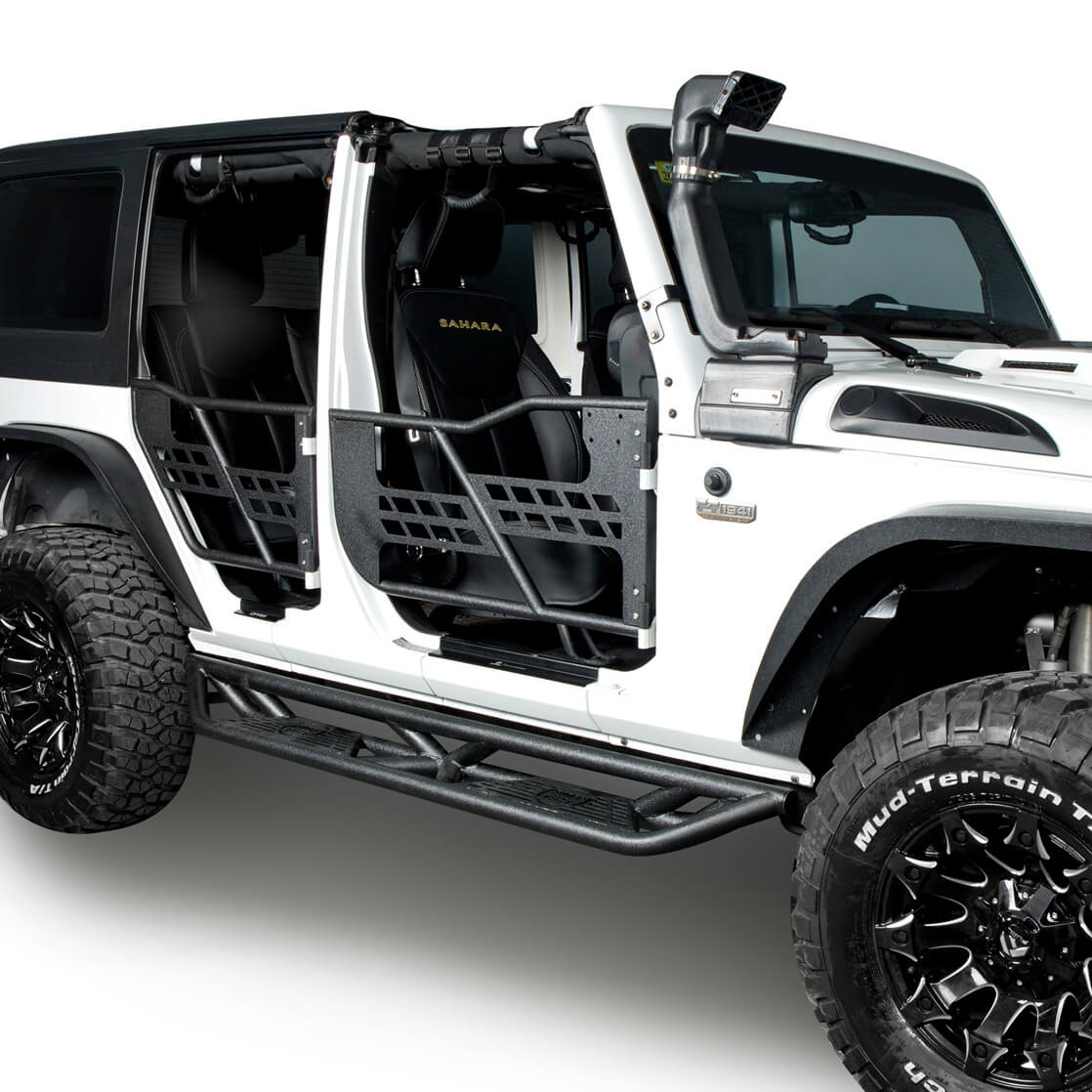 jeep Jk Side Steps 4 Door Running Boards Nerf Bars Rock Rails with Steps Rock Sliders for Jeep Wrangler JK 2007-2018 BXG031 ultralisk4x4 2
