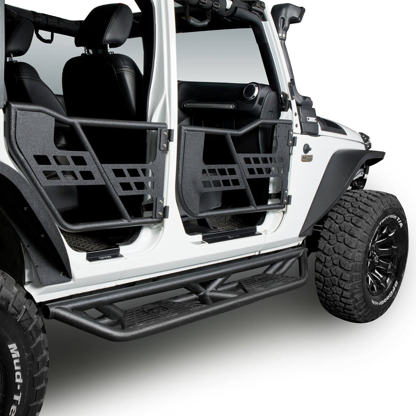jeep Jk Side Steps 4 Door Running Boards Nerf Bars Rock Rails with Steps Rock Sliders for Jeep Wrangler JK 2007-2018 BXG031 ultralisk4x4 6