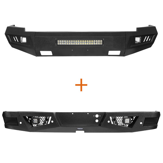 2007-2013 Chevy Silverado 1500 Front Bumper & Rear Bumper w/Step - ultralisk4x4 u90219024 2
