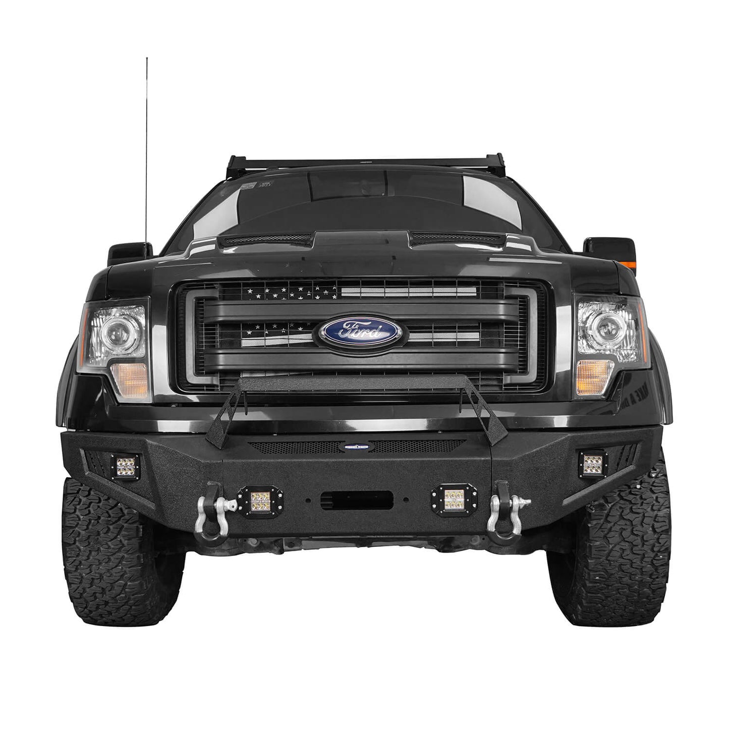 Front Bumper & Rear Bumper & Roof Rack(09-14 Ford F-150 SuperCrew,Excluding Raptor) - ultralisk4x4