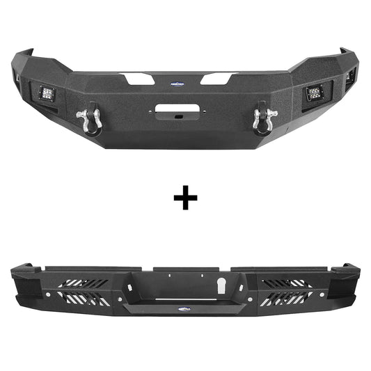 2019-2021 Dodge Ram 2500 Front Bumper & Rear Bumper w/ Led Lights - ultralisk4x4 u63006301 2