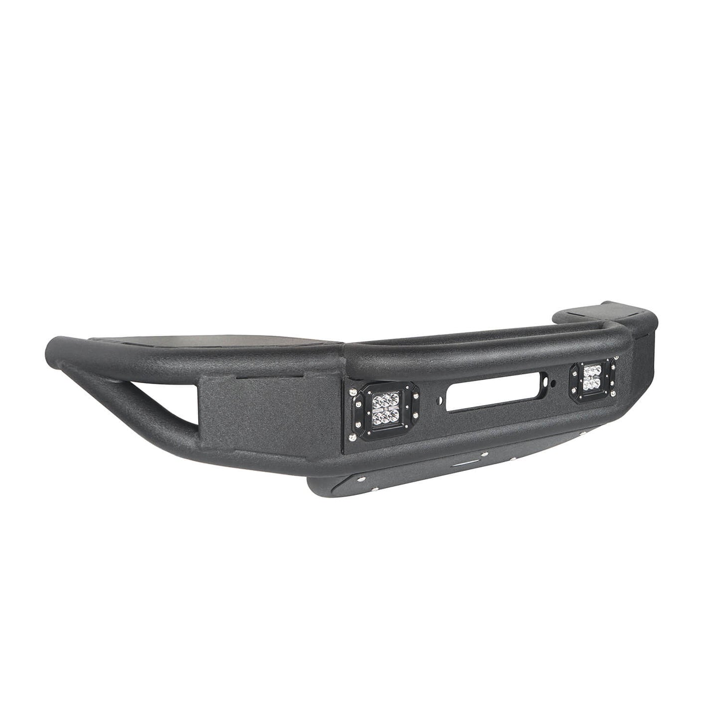 Stubby Tube Front Bumper w/Winch Plate & LED Spotlights(07-18 Jeep Wrangler JK) - Ultralisk 4x4