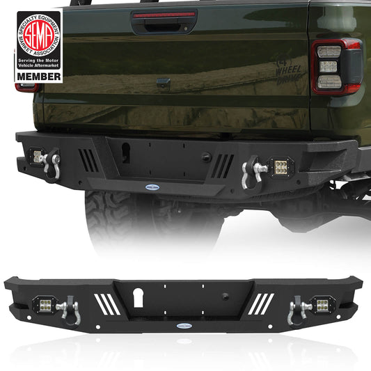 Jeep Gladiator Rear Bumper Offroad Guard Protector (20-22 JT) - Ultralisk 4x4 BXG.7010-S 1