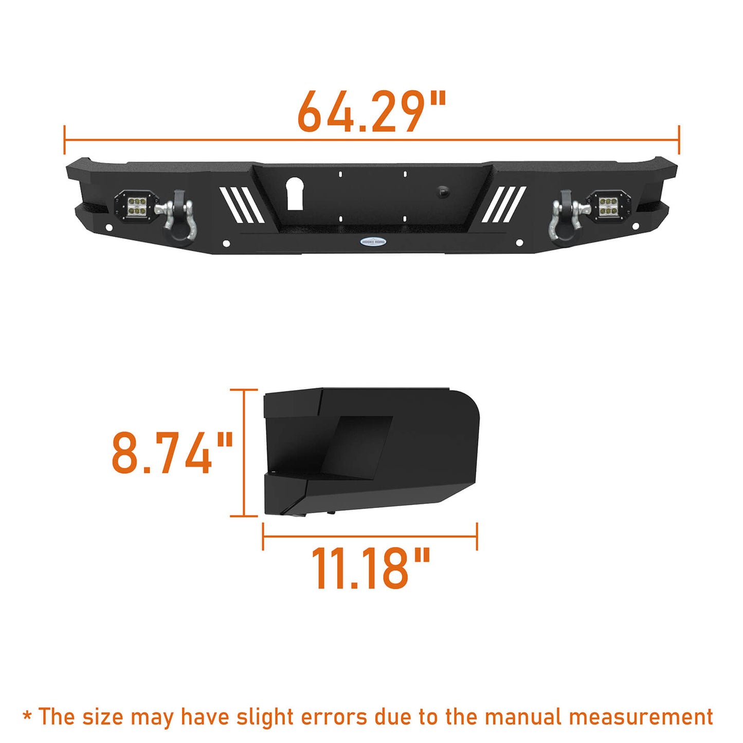 Jeep Gladiator Rear Bumper Offroad Guard Protector (20-22 JT) - Ultralisk 4x4 BXG.7010-S 13