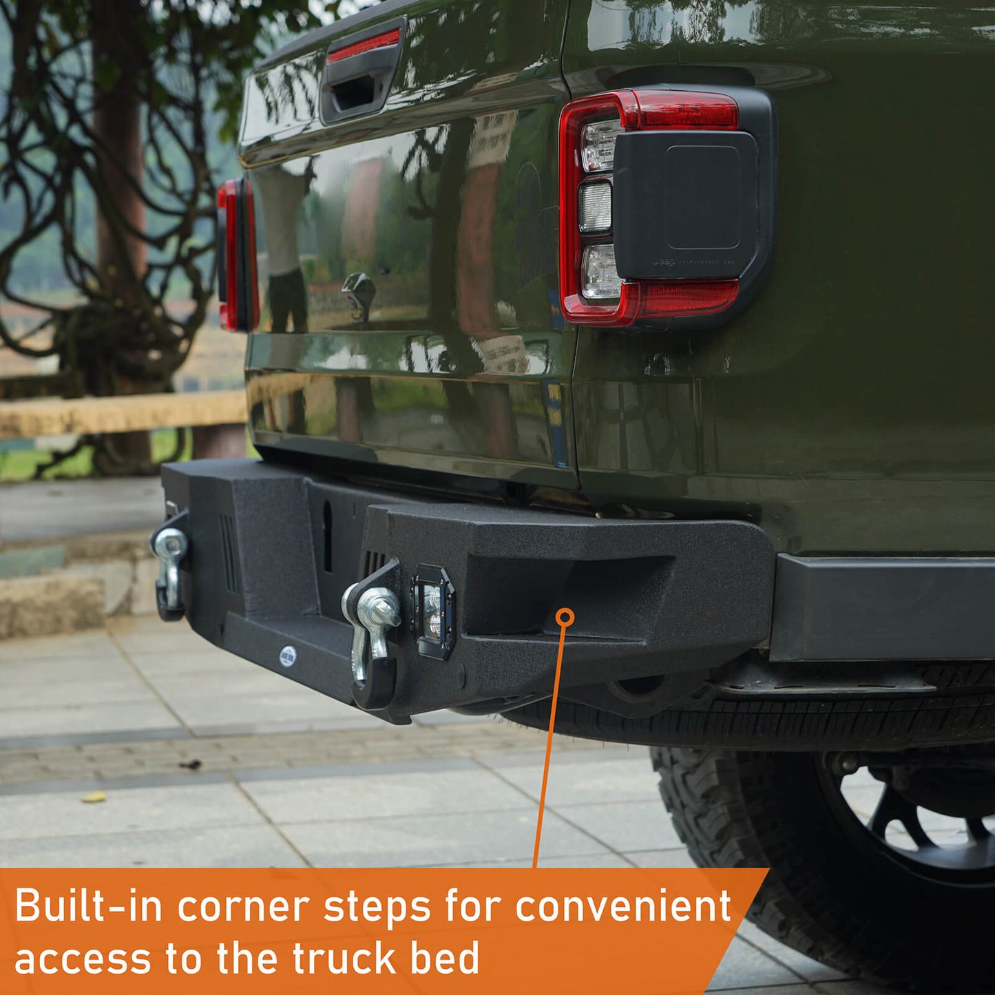 Jeep Gladiator Rear Bumper Offroad Guard Protector (20-22 JT) - Ultralisk 4x4 BXG.7010-S 6