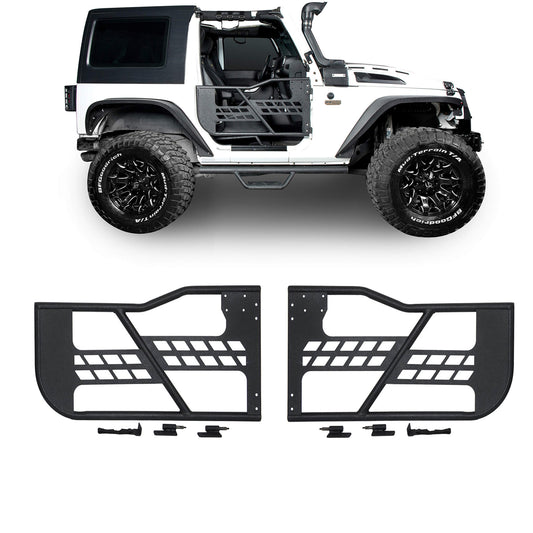 Jeep JK Tube Doors Tubular doors with Mirrors for 2007-2018 Jeep Wrangler JK JKU bxg036mmr10016 1