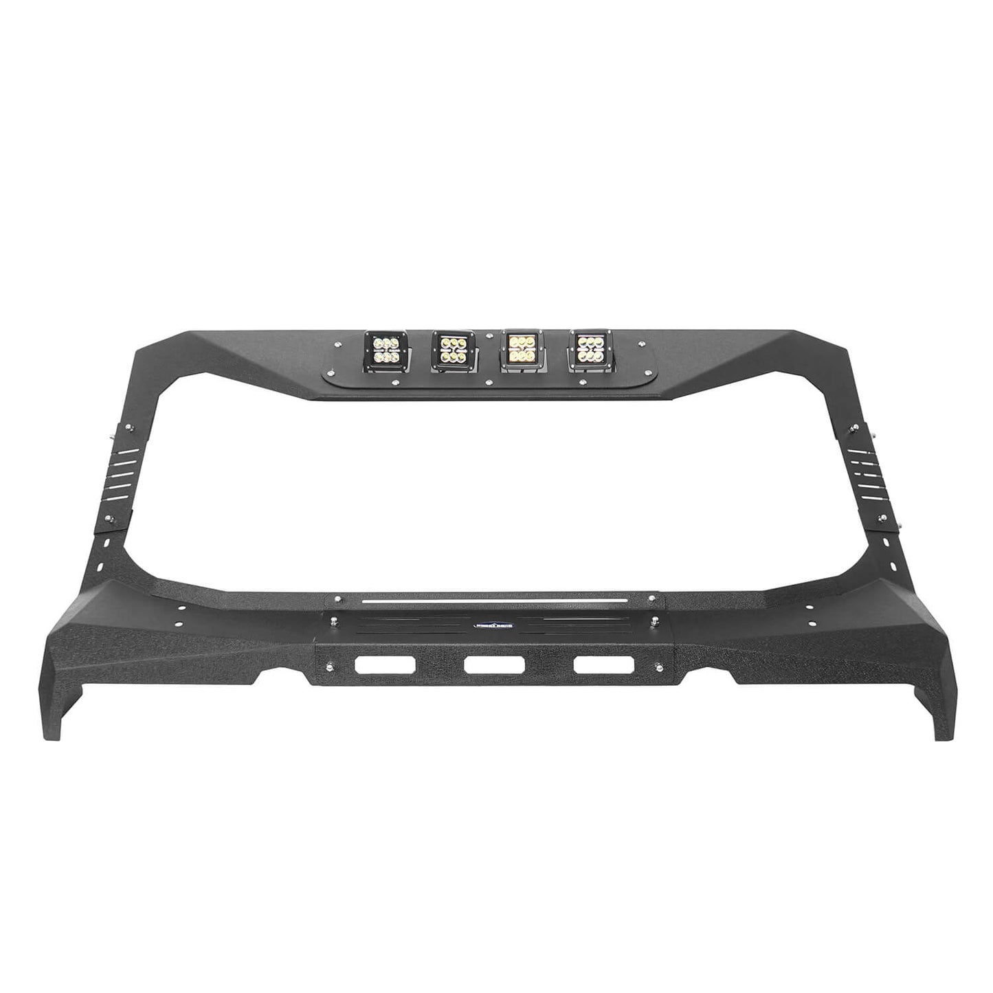 Mad Max Front Bumper w/Steel Grille Guard & Windshield Frame Cover(07-18 Jeep Wrangler JK) - ultralisk4x4