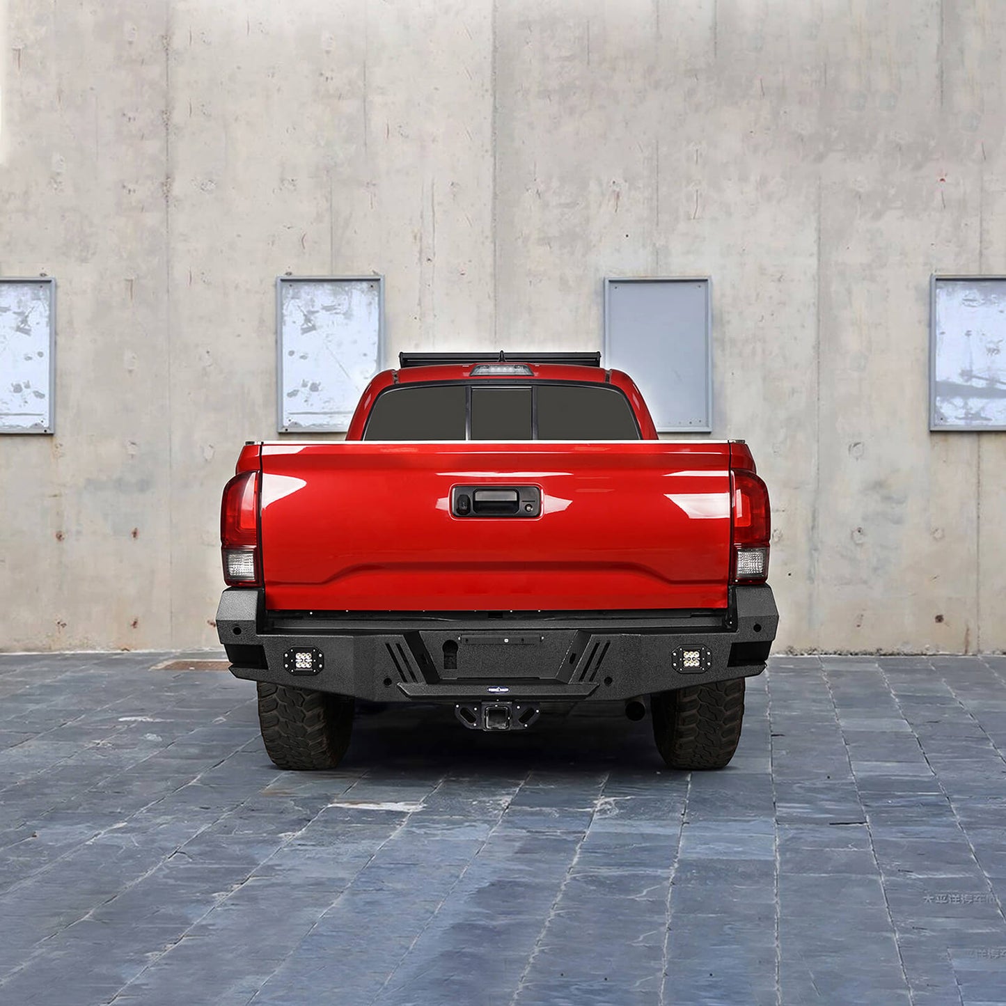 Tacoma Rear Bumper w/License Plate Bracket for 2016-2023 Toyota Tacoma - Ultralisk 4x4 b4204-3