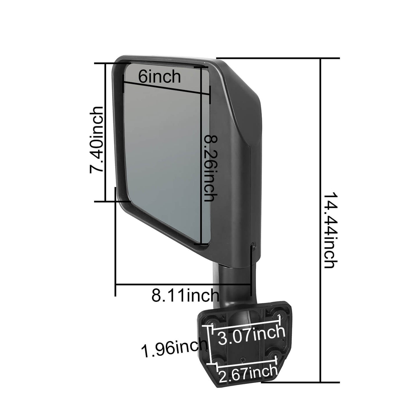 Rock Crawler Tubular Door Guards with Mirrors for 1997-2006 Jeep Wrangler TJ BXG092MMR10016 10