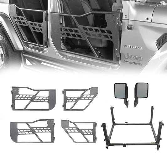 Tubular Doors & Side Mirrors & Door Storage(18-25 Jeep Wrangler JL & Jeep Gladiator JT) - ultralisk4x4