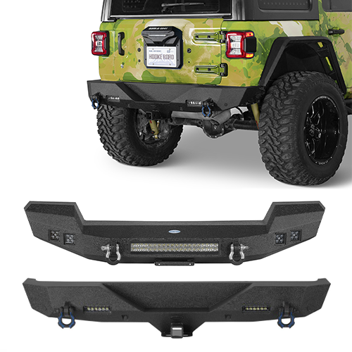 Full Width Climber Front Bumper & Explorer Rear Bumper (18-26 Jeep Wrangler JL) - ultralisk4x4