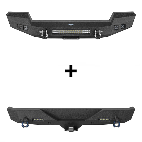Full Width Climber Front Bumper & Explorer Rear Bumper (18-26 Jeep Wrangler JL) - ultralisk4x4