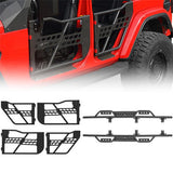 Jeep JT 4-Door Side Steps & Tubular Half Doors for 2020-2023 Jeep Gladiator JT  ultralisk4x4 ULB.3009+7001 1