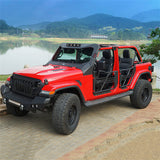 Jeep JT 4-Door Side Steps & Tubular Half Doors for 2020-2023 Jeep Gladiator JT  ultralisk4x4 ULB.3009+7001 5
