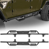 Jeep JT 4-Door Side Steps & Tubular Half Doors for 2020-2023 Jeep Gladiator JT  ultralisk4x4 ULB.3009+7001 7
