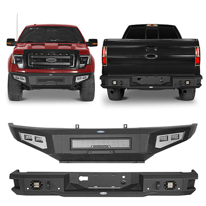 Full-Width Front Bumper & Rear Bumper(09-14 Ford F-150, Excluding Raptor) - ultralisk4x4