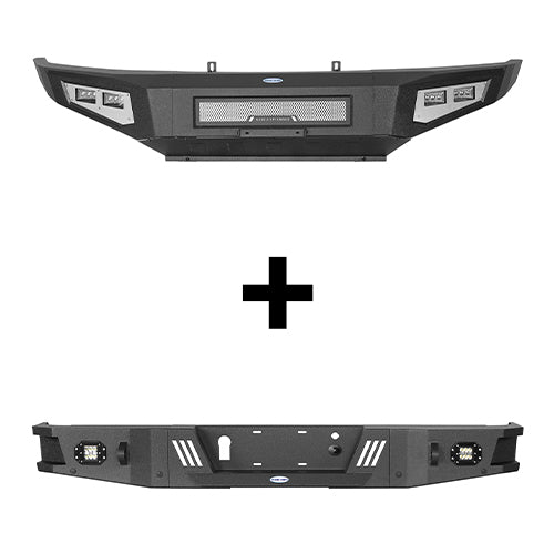 Full-Width Front Bumper & Rear Bumper Back Bumper(09-14 Ford F-150, Excluding Raptor) - ultralisk4x4