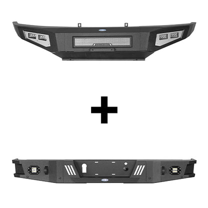 Full-Width Front Bumper & Rear Bumper Back Bumper(09-14 Ford F-150, Excluding Raptor) - ultralisk4x4