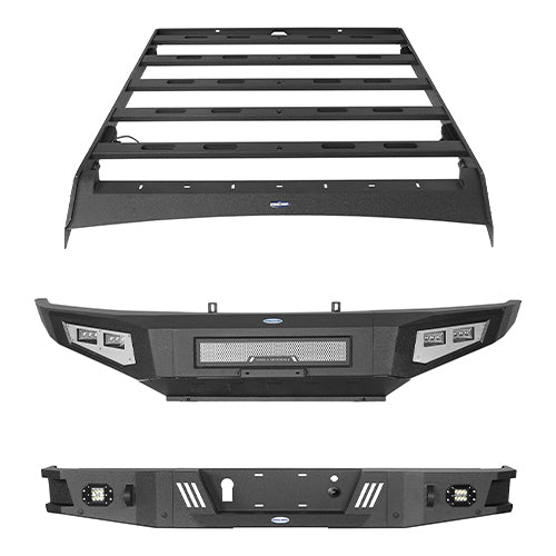 Front Bumper &  Rear Bumper & Roof Rack(09-14 Ford F-150 SuperCrew,Excluding Raptor) - ultralisk4x4
