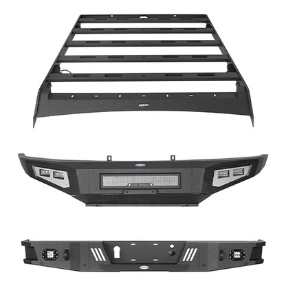 Front Bumper &  Rear Bumper & Roof Rack(09-14 Ford F-150 SuperCrew,Excluding Raptor) - ultralisk4x4