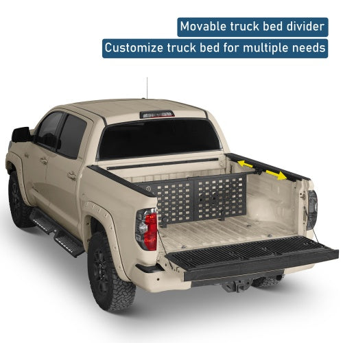Bed Cargo Manager Divider For 2007-2021 Toyota Tundra w/ Deck Rail System - Ultralisk4x4