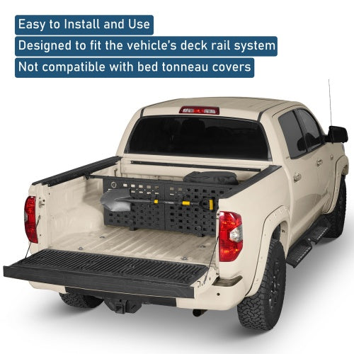 Bed Cargo Manager Divider For 2007-2021 Toyota Tundra w/ Deck Rail System - Ultralisk4x4