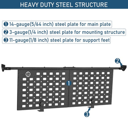 Bed Cargo Manager Divider For 2007-2021 Toyota Tundra w/ Deck Rail System - Ultralisk4x4
