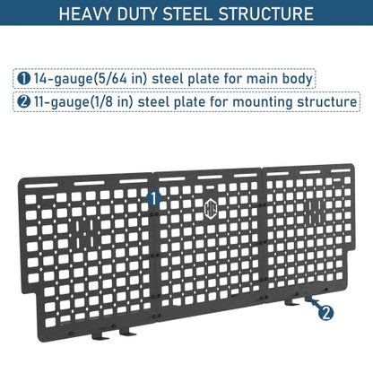 Front Bed MOLLE Panel For 2014-2018 Chevy Silverado/GMC Sierra 1500 - Ultralisk4x4