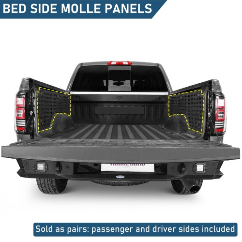Bed Side MOLLE Panels - Pairs For 2007-2018 Chevy Silverado/GMC Sierra 1500 5.8 Ft Short Bed - Ultralisk4x4