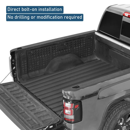 Bed Side MOLLE Panels - Pairs For 2007-2018 Chevy Silverado/GMC Sierra 1500 5.8 Ft Short Bed - Ultralisk4x4