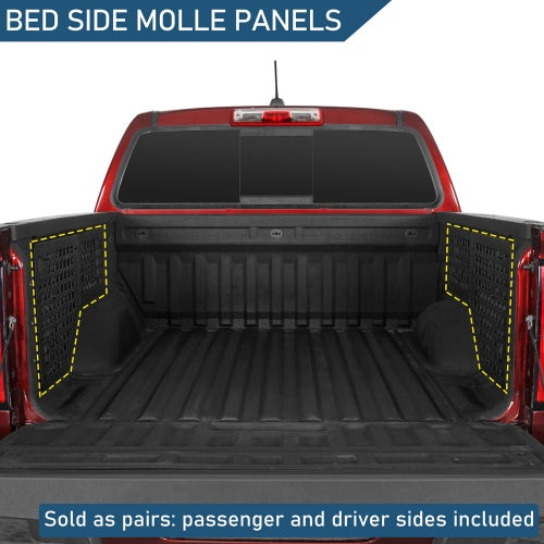Bed Side MOLLE Panels - Pairs For 2015-2022 Chevy Colorado & GMC Canyon 5'2" Bed - Ultralisk4x4