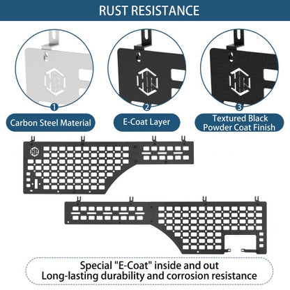 Bed Side MOLLE Panels - Pairs For 2020-2026 Jeep Gladiator JT - Ultralisk4x4