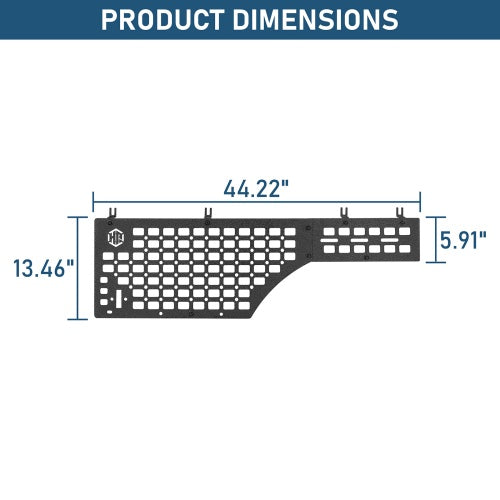 Bed Side MOLLE Panels - Pairs For 2020-2026 Jeep Gladiator JT - Ultralisk4x4