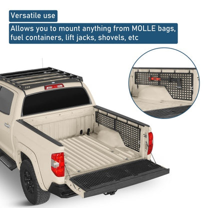 Bed Side MOLLE Panels - Pairs For 2014-2021 Toyota Tundra 5.5' Short Bed - Ultralisk4x4
