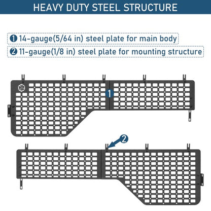 Bed Side MOLLE Panels - Pairs For 2014-2021 Toyota Tundra 5.5' Short Bed - Ultralisk4x4